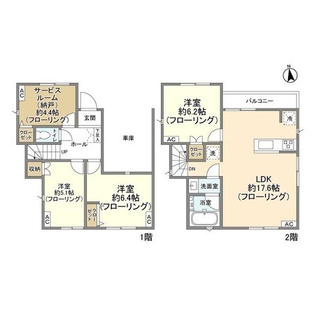 Kolet下赤塚の物件間取画像